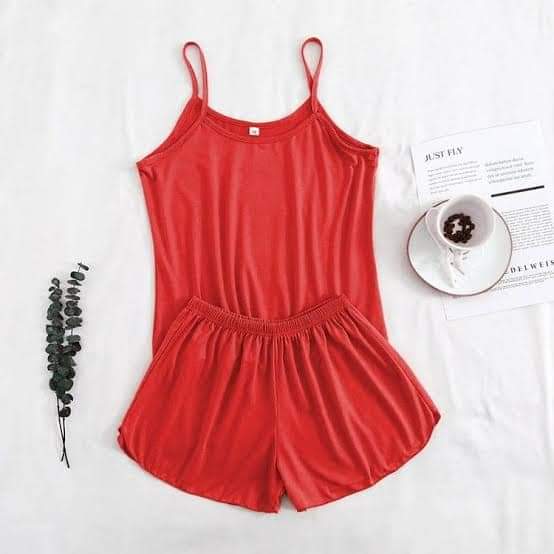 Cami Set Short Red