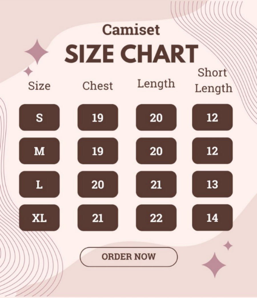 Cami Set Short Red