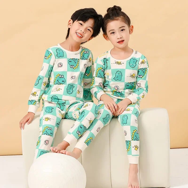 Green Crocodile Printed Kids Suit