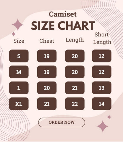 Cami Set Short Red