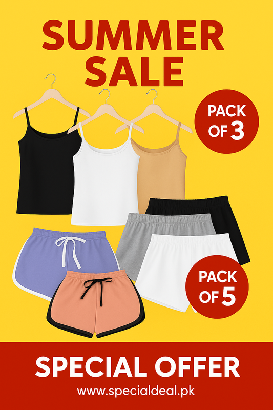 Pack of 5 boxer and pack of 3 camisoles deal