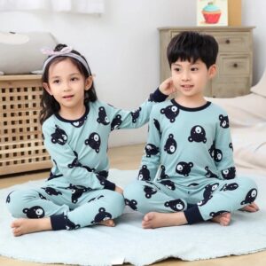Blue Bear Printed Kid Suit