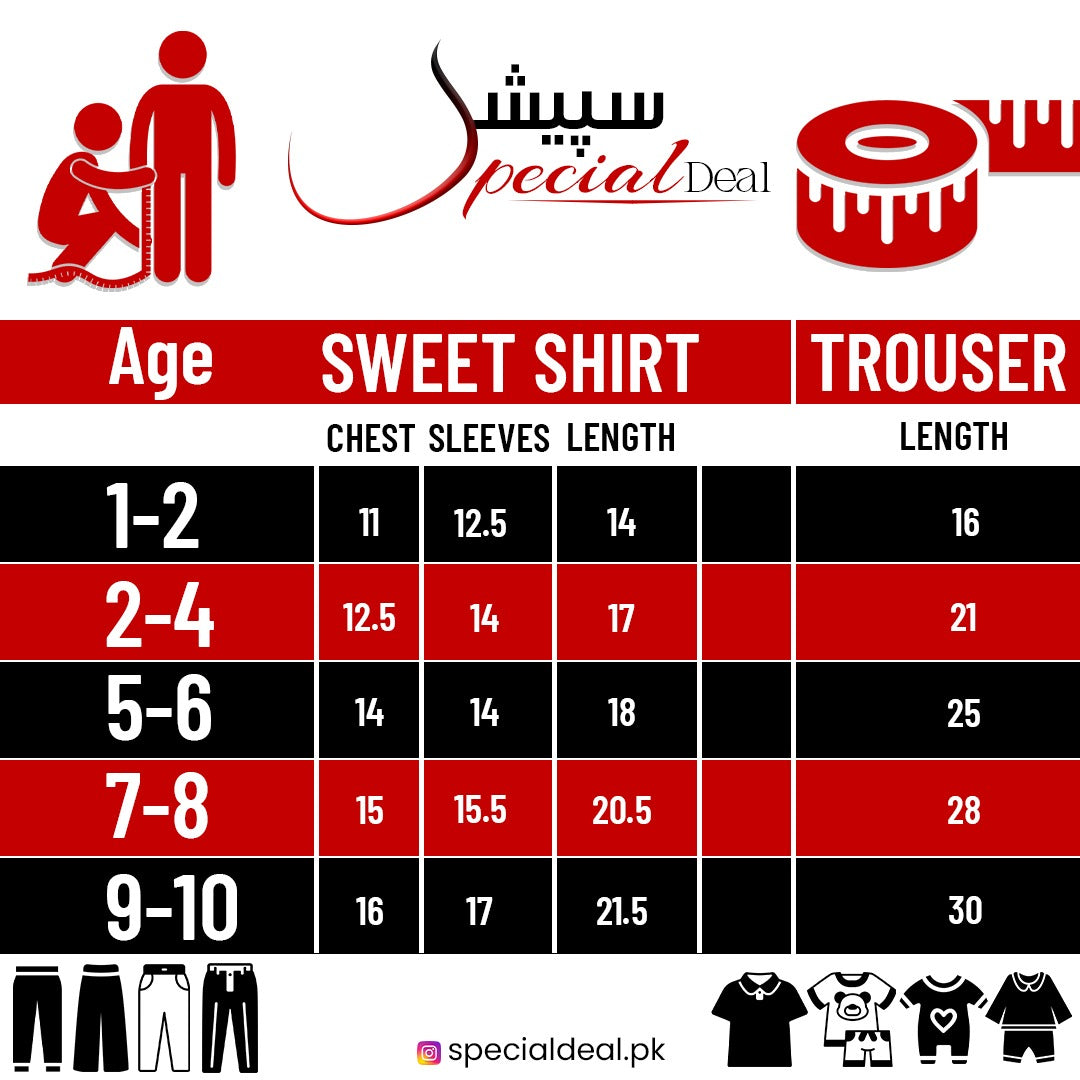 Red Smile Cute Printed Sweatshirt and Black Trouser Kids Track Suit