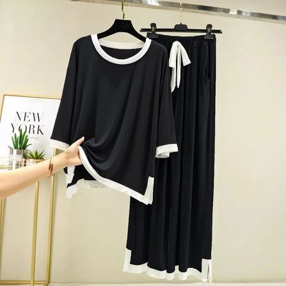 Black Flapper With White Strips Shirt and Black Trouser Night Wear
